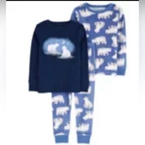 NEW Carter’s 2T Toddler Boys Polar Bear 3 Piece Fleece PJs